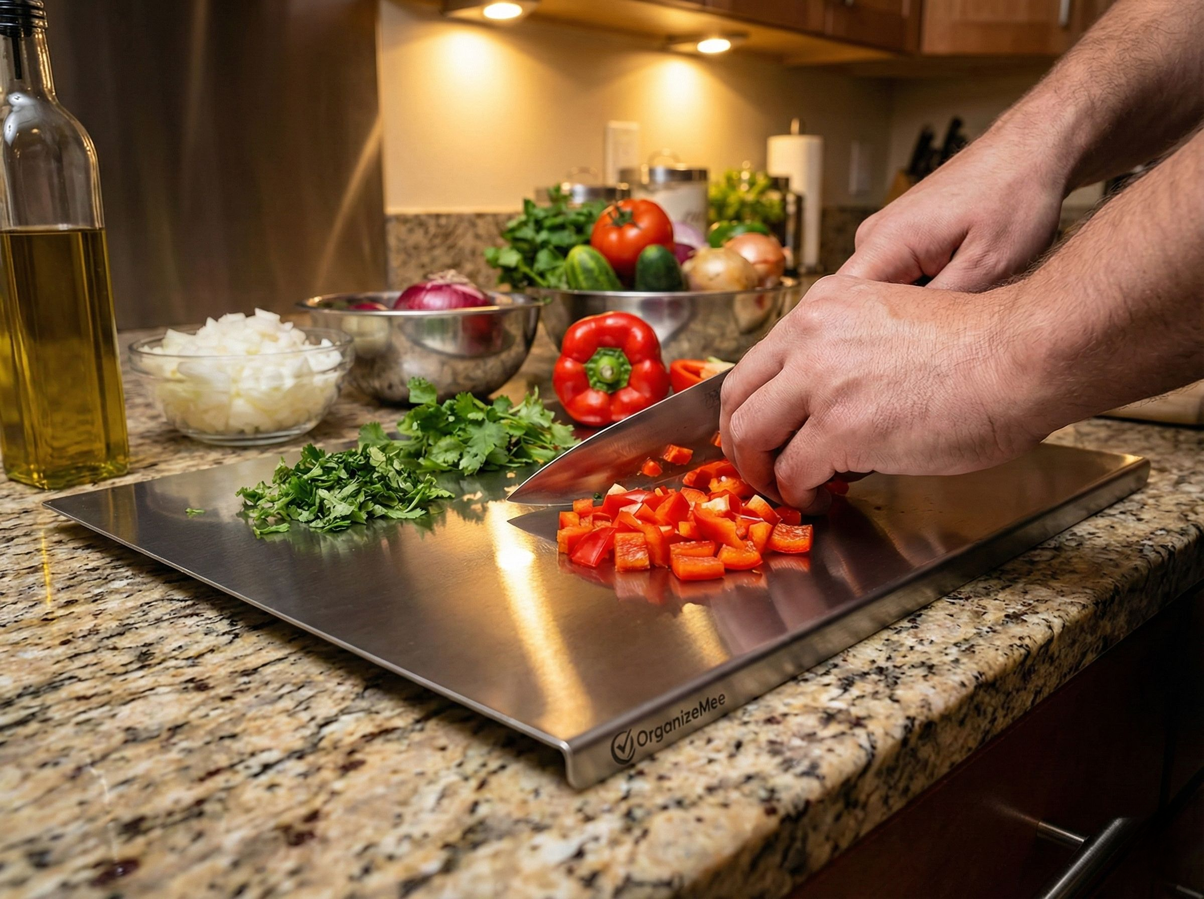 Stainless Steel Platform Chopping Board (35x31cm)