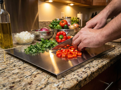 Stainless Steel Platform Chopping Board (35x31cm)
