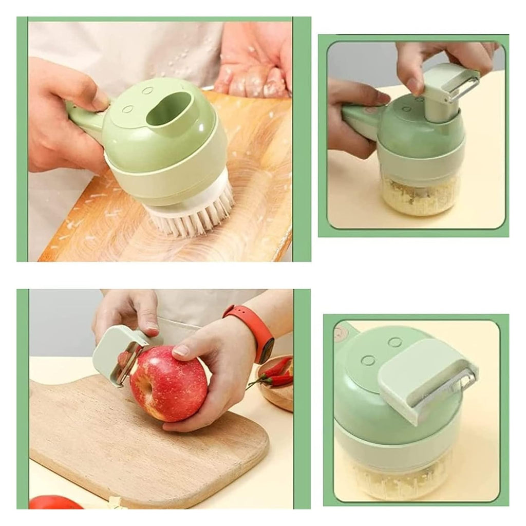 4 in 1 Portable Electric Vegetable Cutter Set