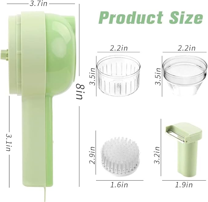 4 in 1 Portable Electric Vegetable Cutter Set