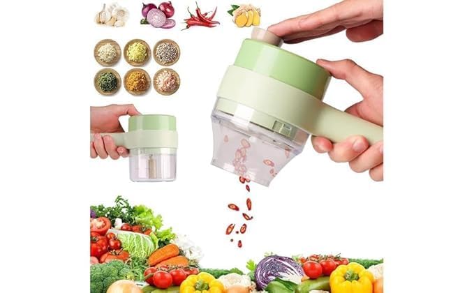 4 in 1 Portable Electric Vegetable Cutter Set