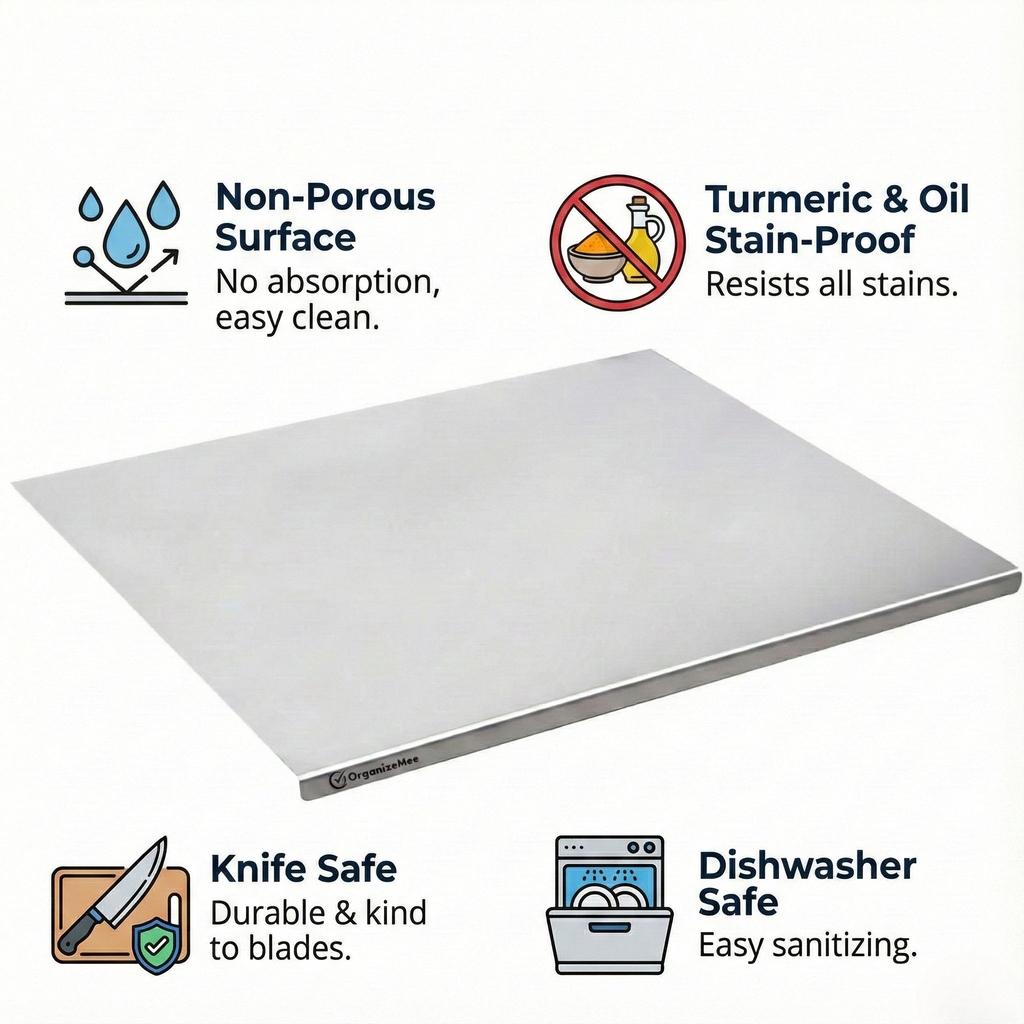 Stainless Steel Platform Chopping Board (35x31cm)