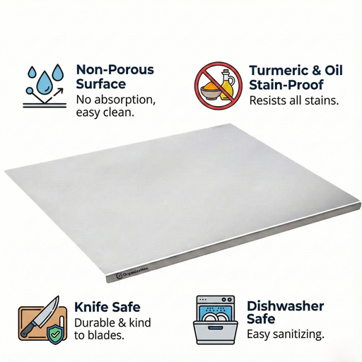 Stainless Steel Platform Chopping Board (35x31cm)